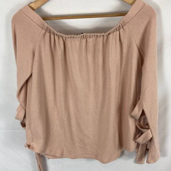1.State Womens Tie-Sleeve Knit Blouse Blush Pink Size Small - Picture 6 of 6